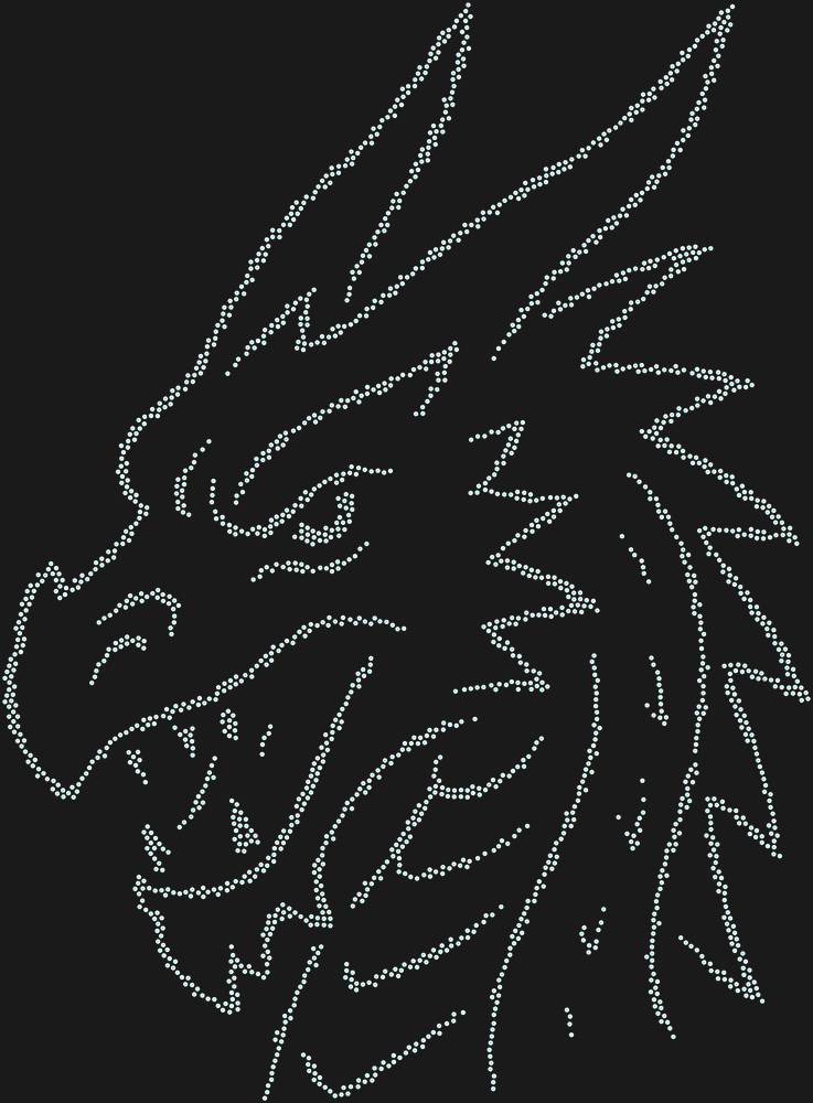 Трафарет Dragon's Head — RHT_DRAGON1_SS6_CRYSTAL_AB_DMC