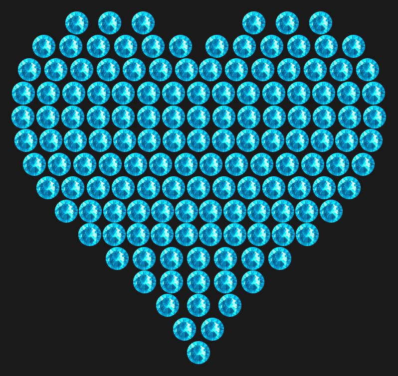 Трафарет Compact heart — RHT_HEART5_SS16_AQUAMARINE