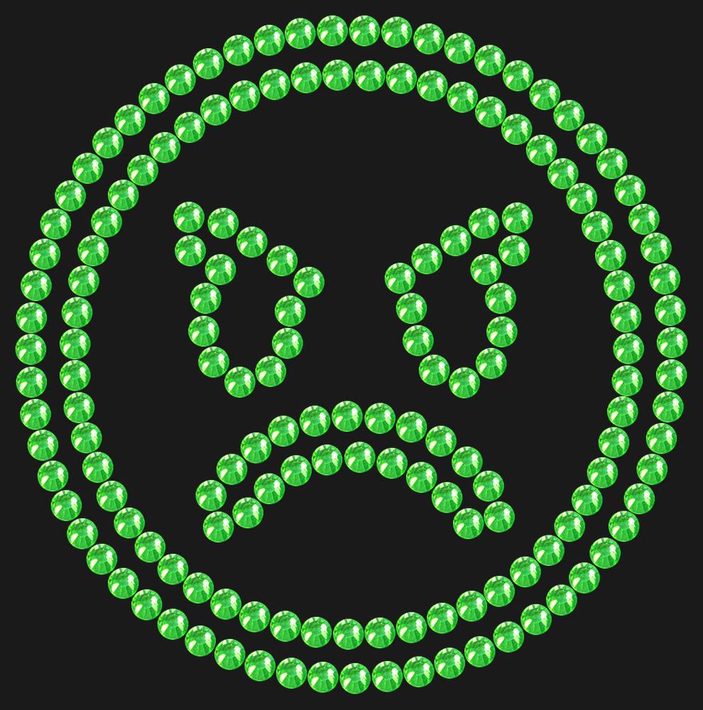 Трафарет Angry emoji — RHT_SMILE5_SS16_LT_PERIDOT