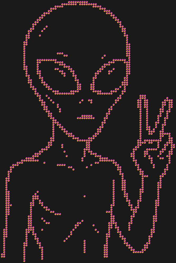Трафарет Alien — RHT_UFO4_SS10_RAINBOW