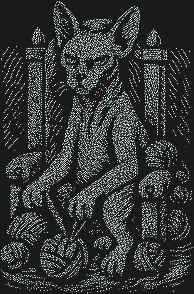 Трафарет Emperor Cat — RHT_CATEMPEROR1_SS6_CRYSTAL_AB_DMC