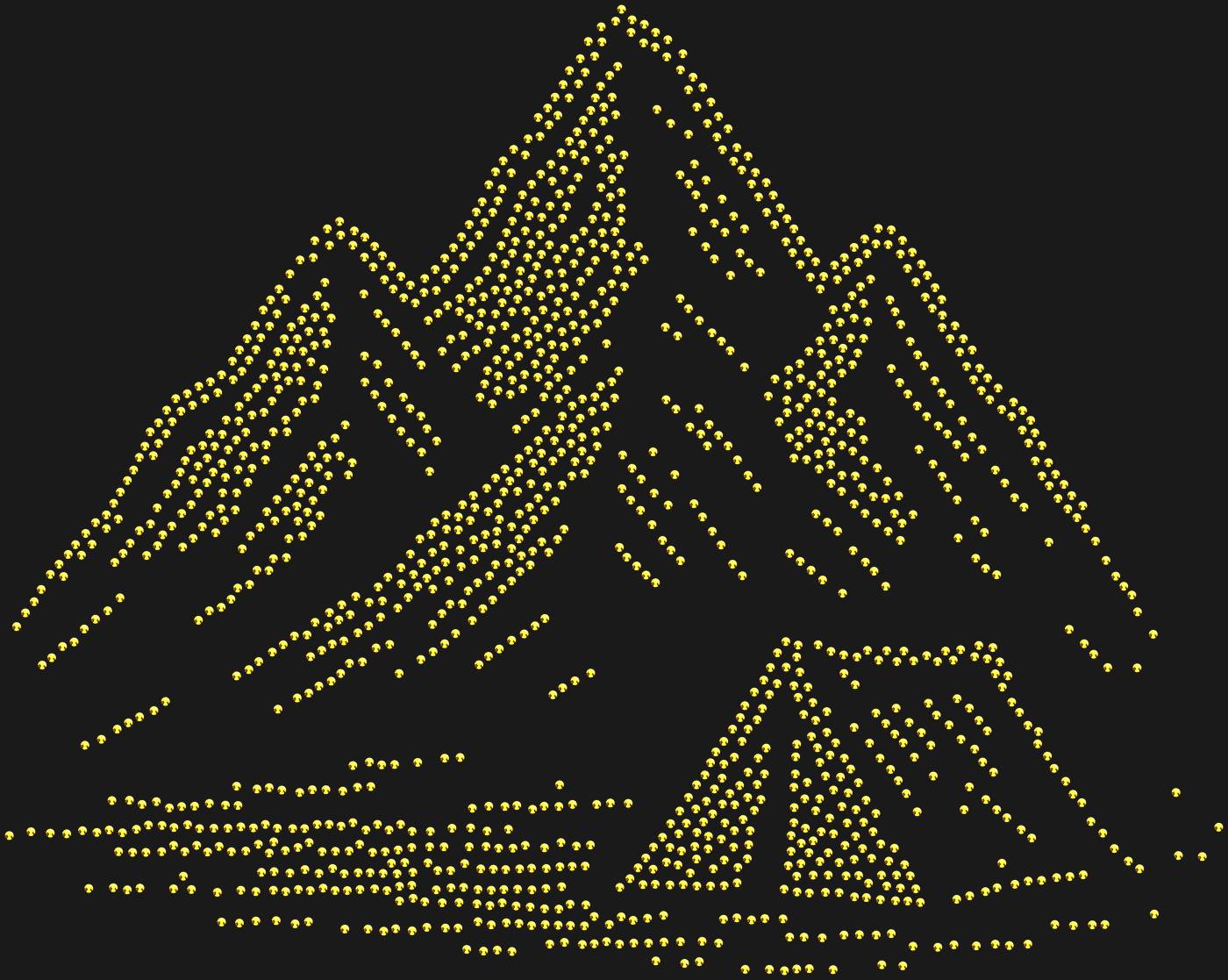 Трафарет Палатка на фоне гор — TENTMOUNTAINS1