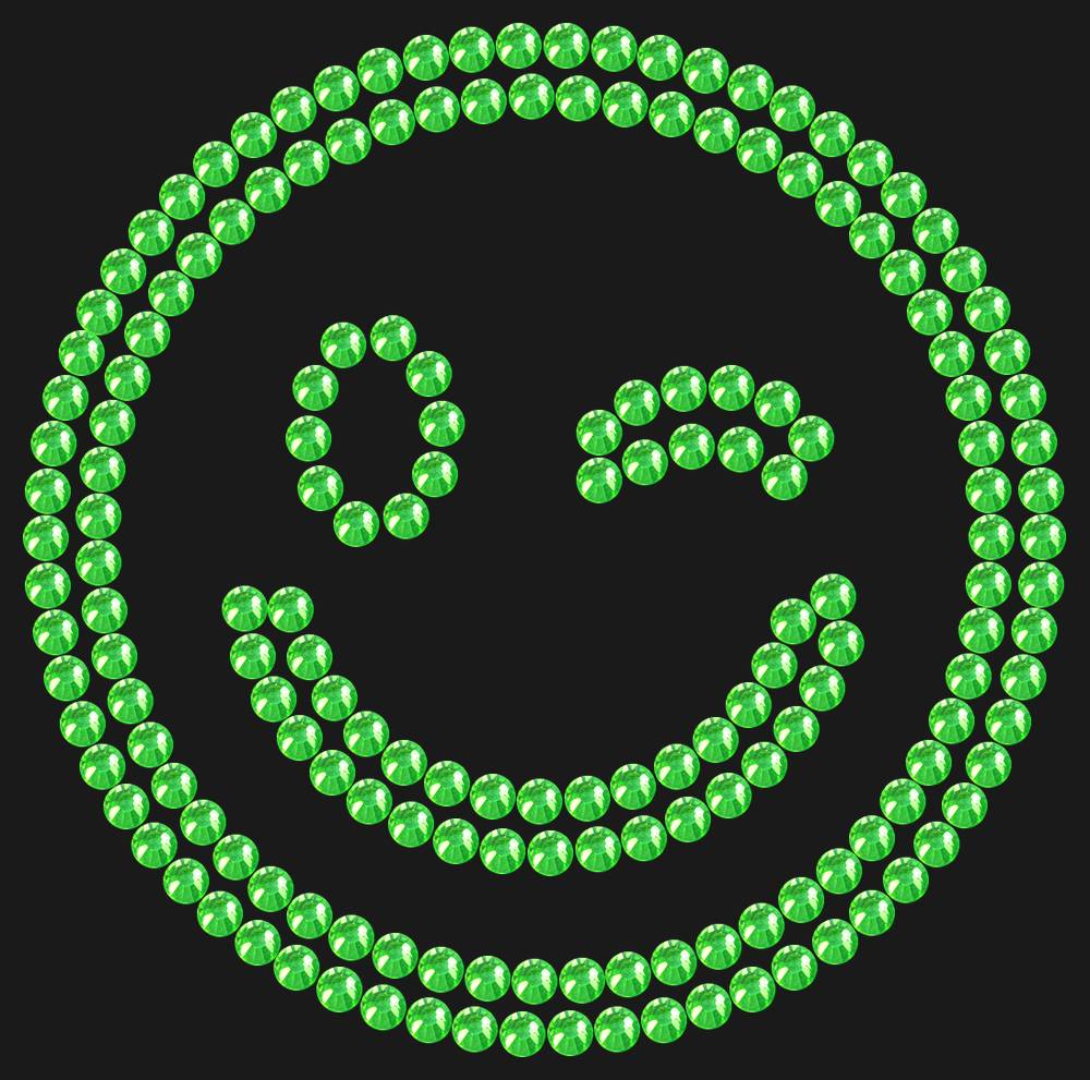 Трафарет Winking emoji — RHT_SMILE2_SS16_LT_PERIDOT