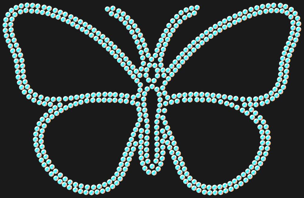 Трафарет Butterfly — RHT_BUTTERFLY1_SS16_CRYSTAL_AB_DMC