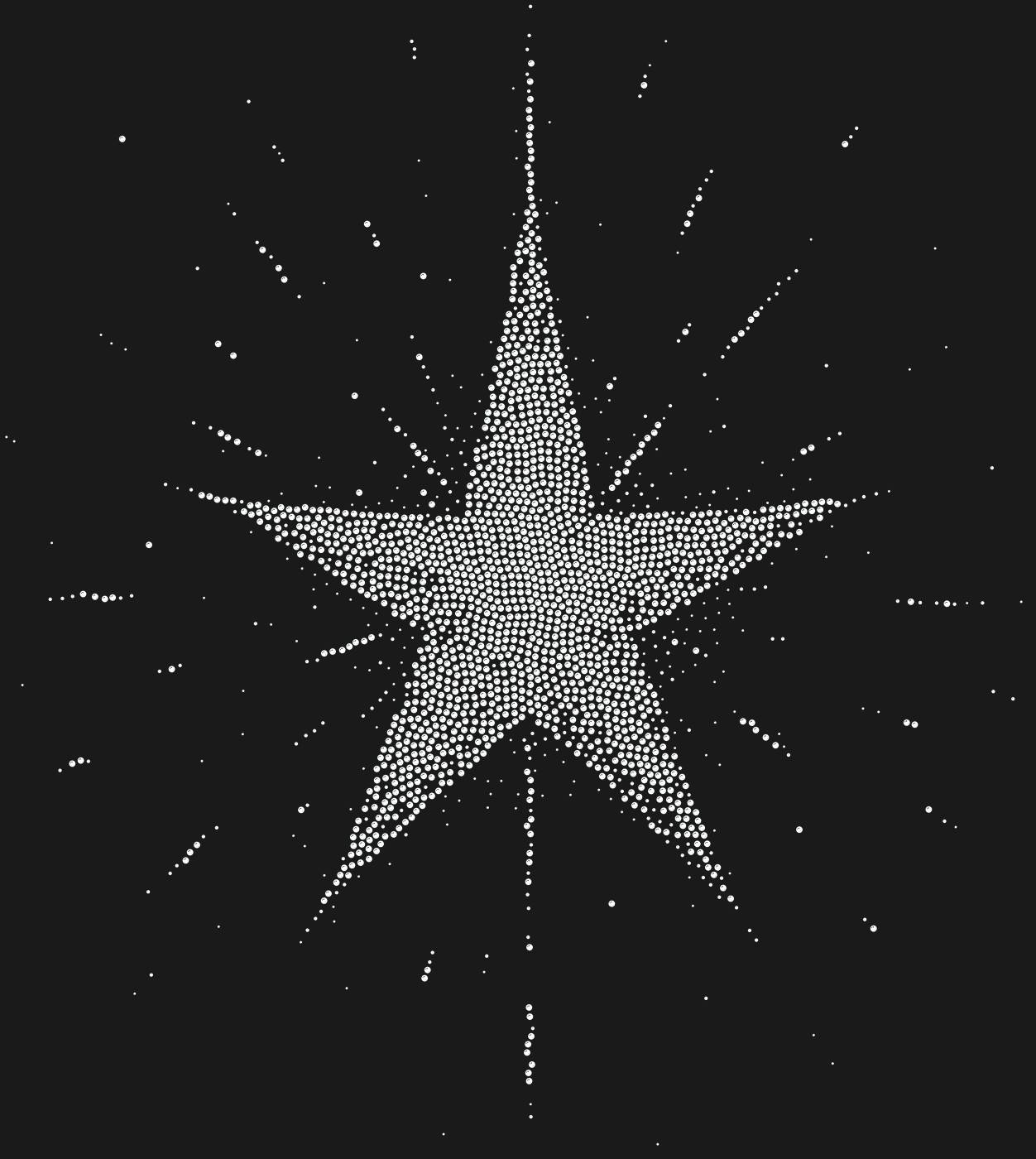 Трафарет Звезда в блестках — STARSHINE1