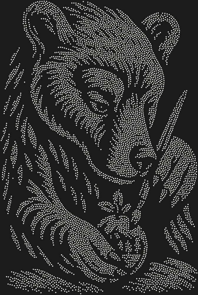 Трафарет Медведь рисует на клюкве — RHT_BEARPAINTING1_SS3_CRYSTAL_AB