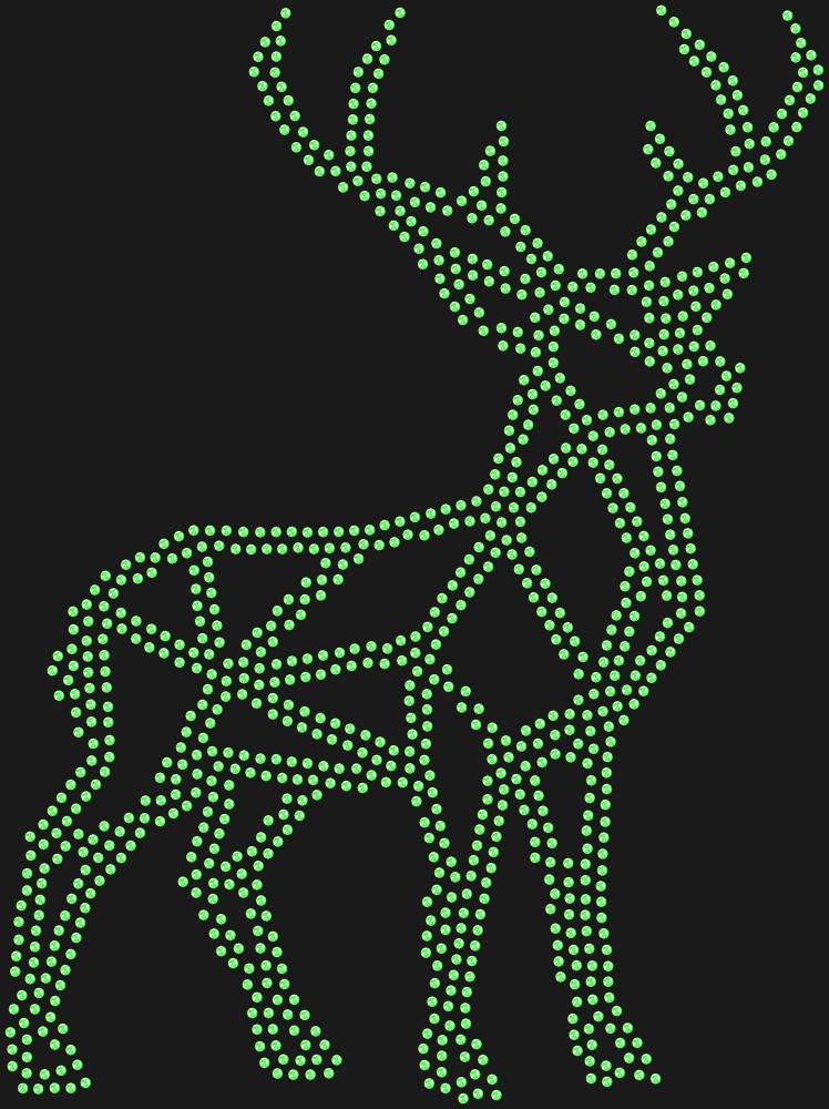 Трафарет Low-poly deer — RHT_DEER1_SS16_LT_PERIDOT