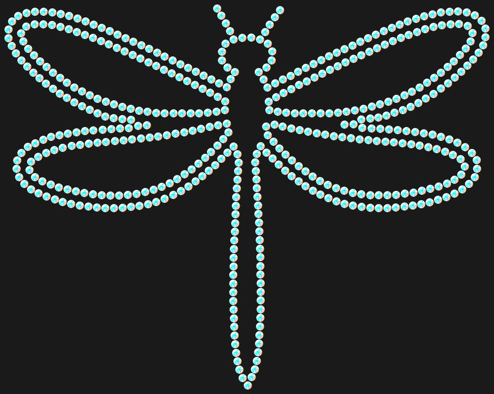 Трафарет Dragonfly — RHT_DRAGONFLY1_SS6_CRYSTAL_AB_DMC