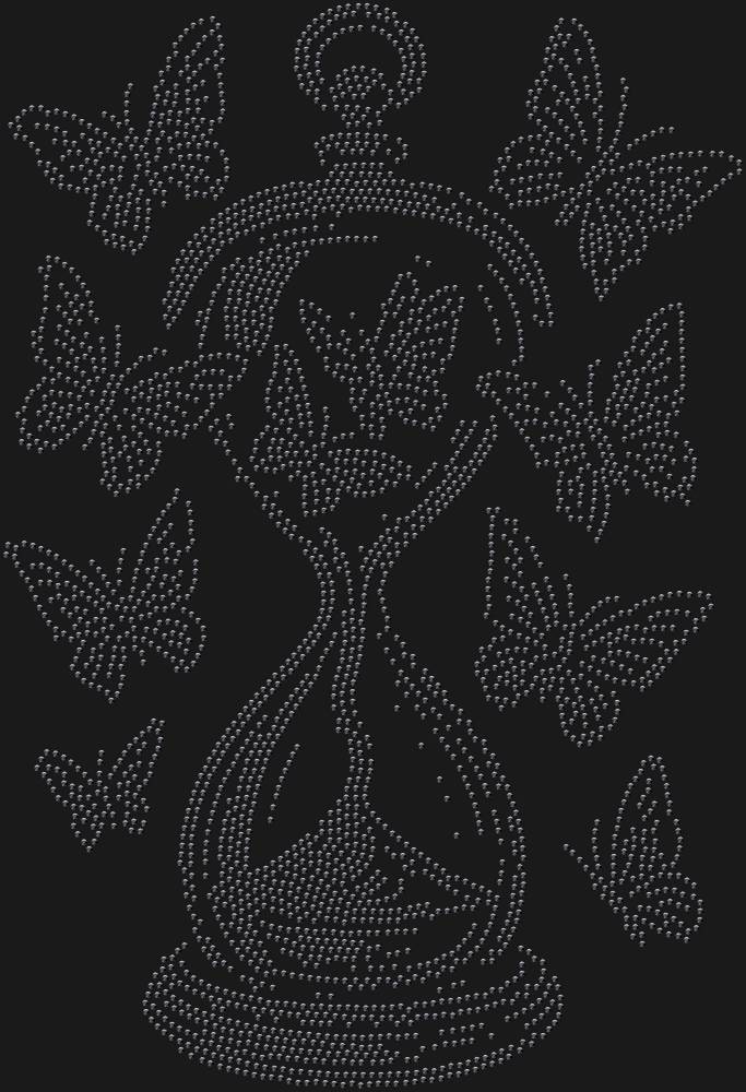 Трафарет Песочные часы с бабочками — RHT_HOURGLASS1_SS16_JET_BLACK