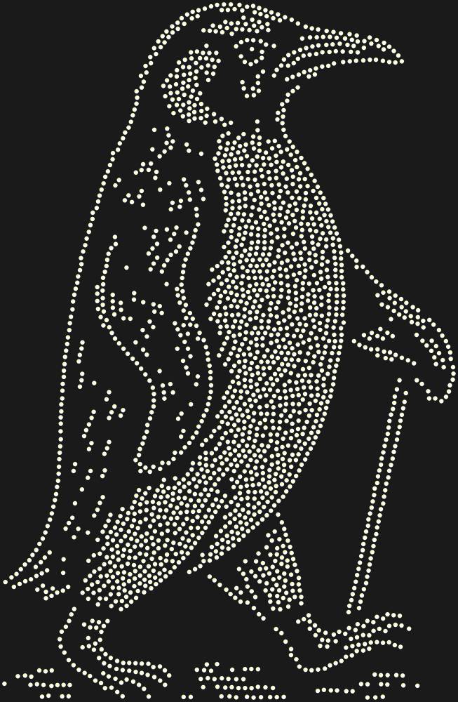Трафарет Важный пингвин с тростью — RHT_PENGUIN1_SS16_CRYSTAL_AB