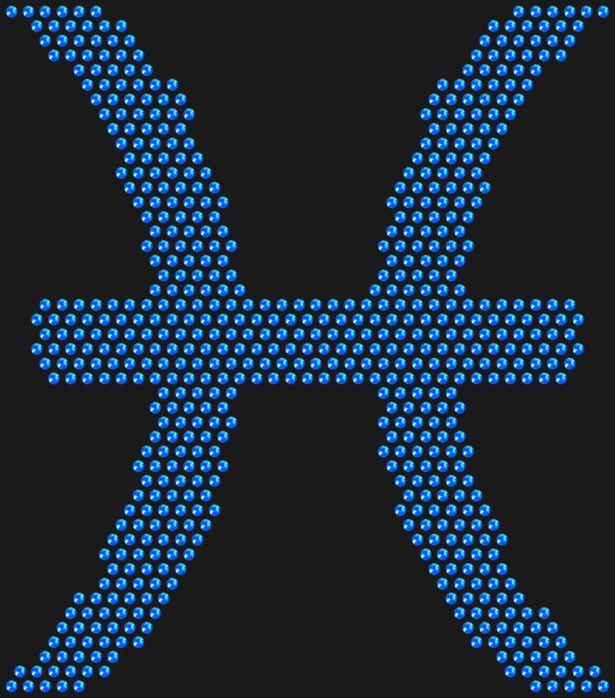 Трафарет Pisces zodiac sign — RHT_ZODIACPISCES1_SS10_SAPPHIRE