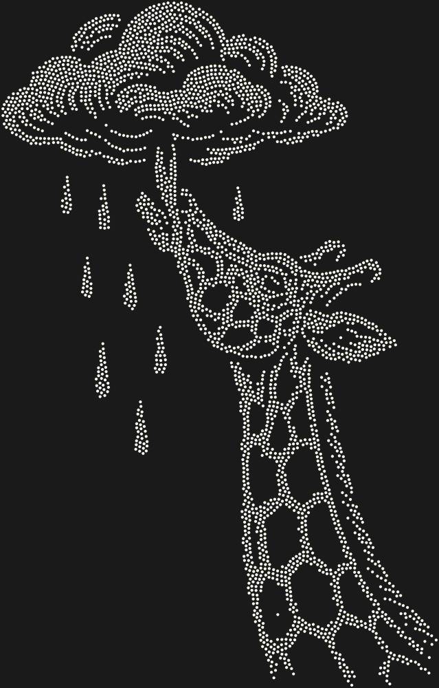 Трафарет Жираф, пьющий из облака — RHT_GIRAFFE1_SS10_CRYSTAL_AB