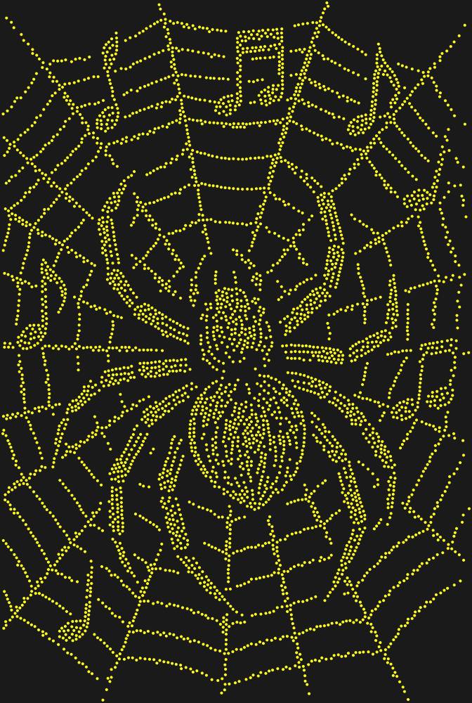 Трафарет Паук-музыкант — RHT_SPIDER1_SS16_CITRINE