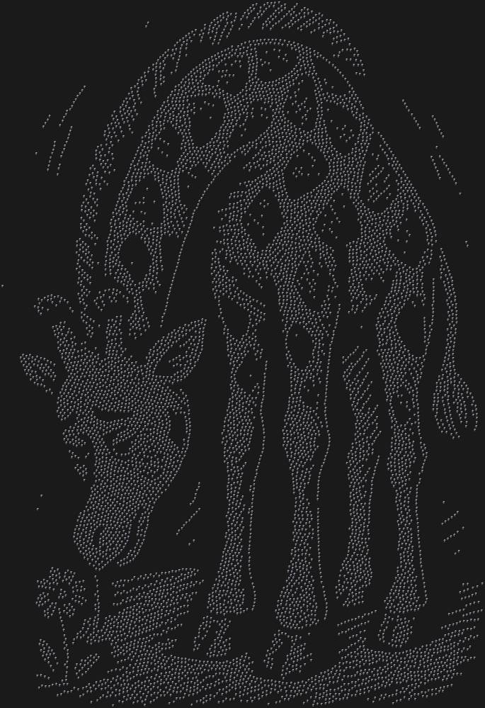 Трафарет Жираф и цветочек — RHT_GIRAFFE2_SS20_JET_BLACK