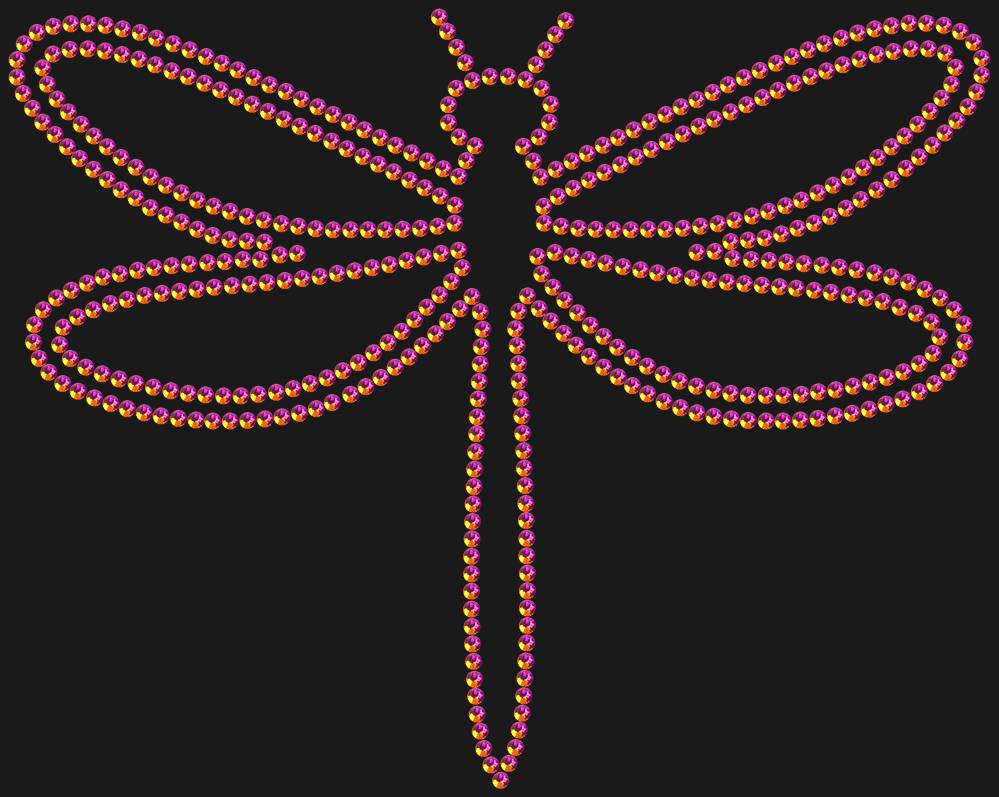 Трафарет Dragonfly — RHT_DRAGONFLY1_SS10_RAINBOW