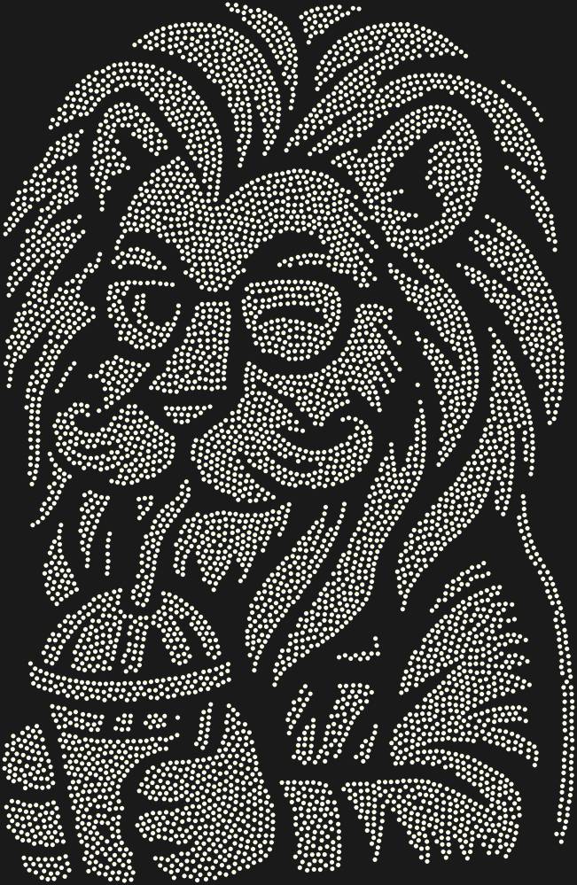 Трафарет Hipster lion — RHT_LIONHIPSTER1_SS10_CRYSTAL_AB