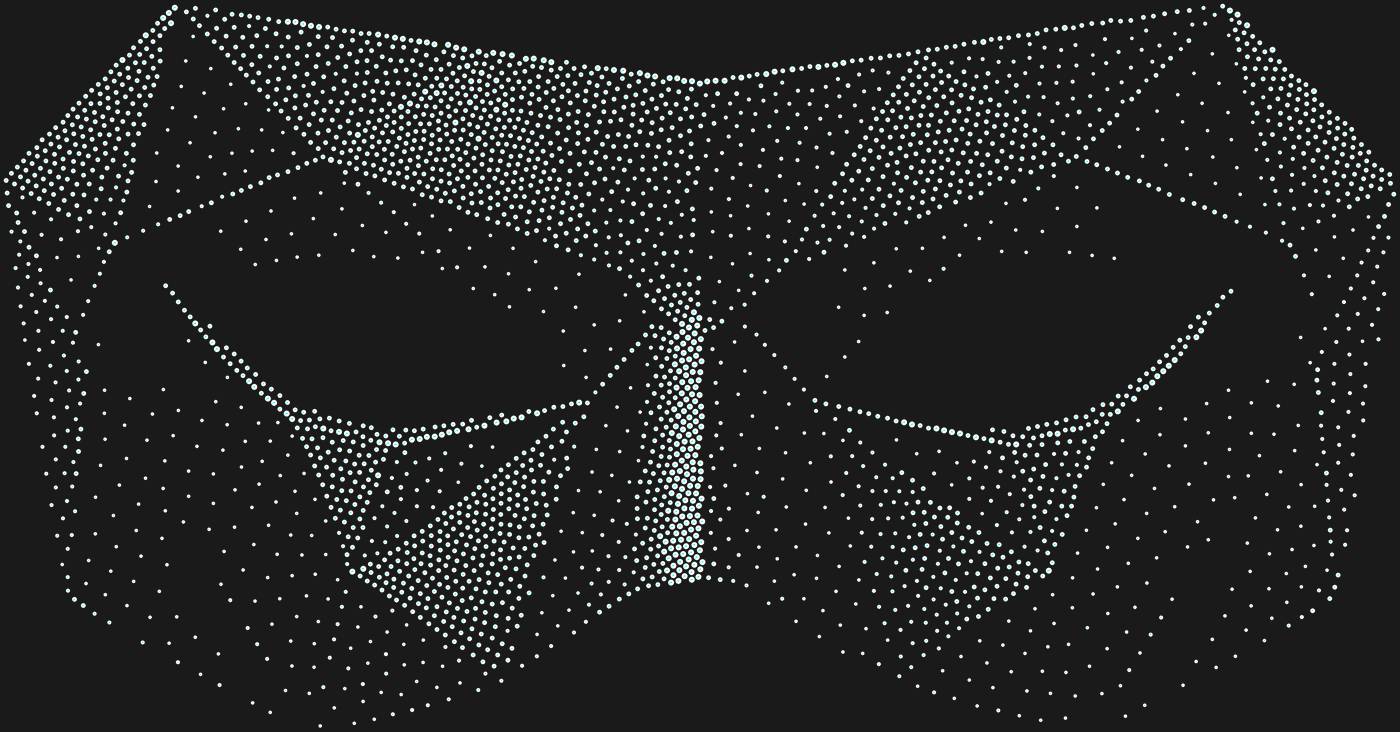 Трафарет Геометрическая маскарадная маска — GEOMETRICMASK1