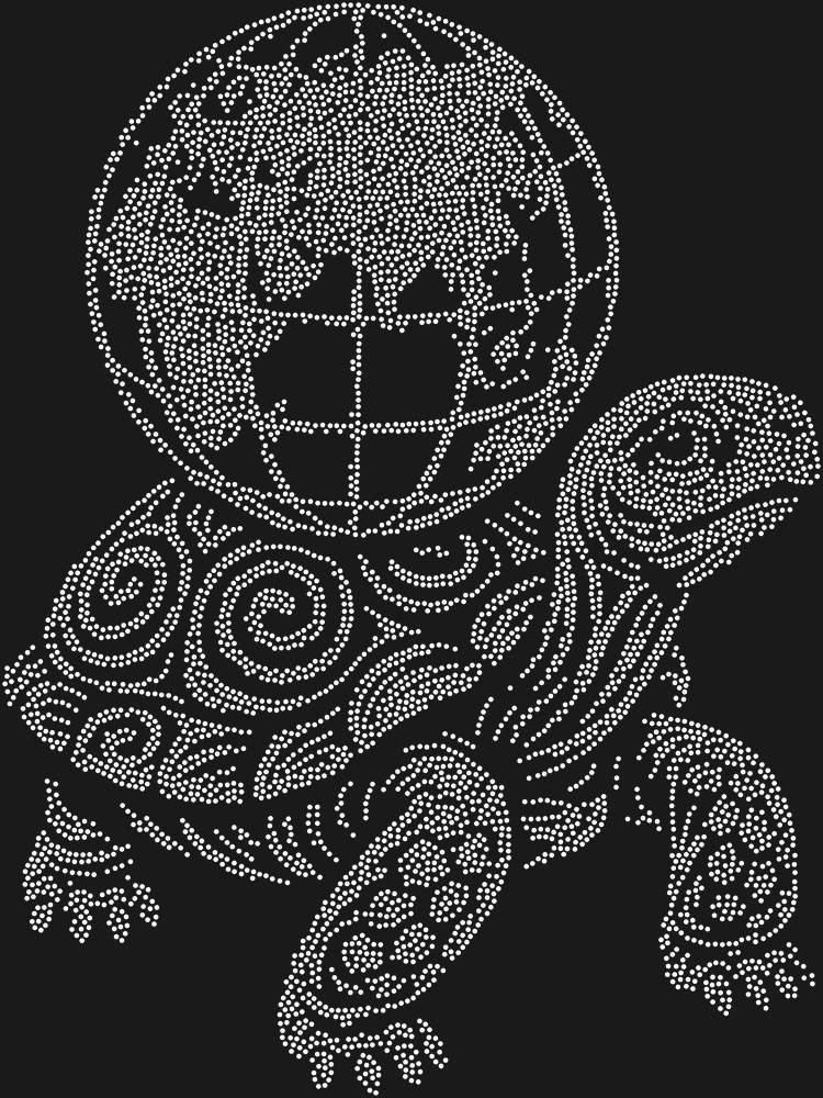 Трафарет Черепаха, держащая земной шар — RHT_TURTLE3_SS16_CRYSTAL_CLEAR