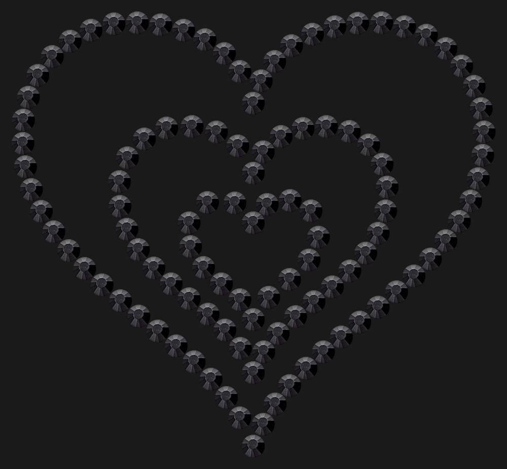 Трафарет Triple heart — RHT_HEART7_SS16_JET_BLACK