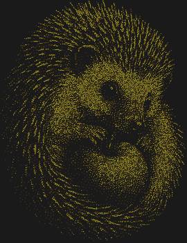 Рисунок из страз «Ёж с яблоком», искрящийся 8849 волшебными гранями, – это трогательная история лесного чуда, застывшая в сиянии!