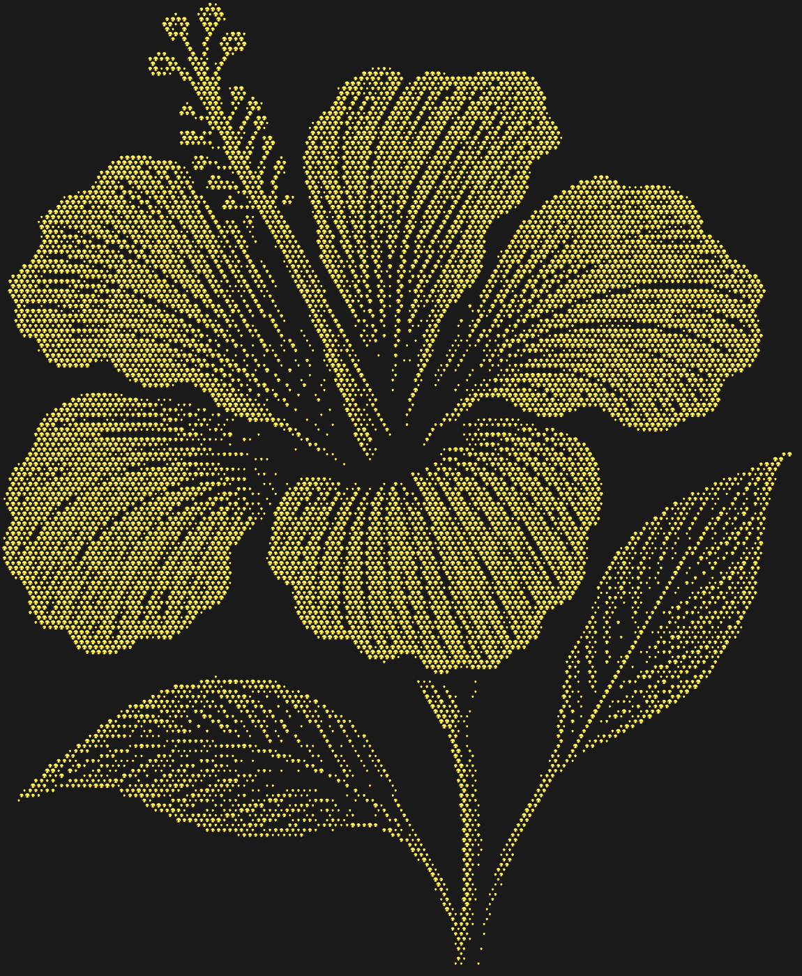 Трафарет Цветок гибискуса — HIBISCUS1