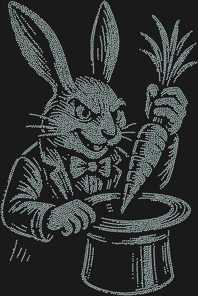 Трафарет Кролик-фокусник — RHT_RABBIT1_SS16_CRYSTAL_AB_DMC