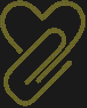 Рисунок из страз по номерам: «Скрепка» — это не просто 1815 искрящихся граней, а нежная история любви, замершая в изгибе сердца, готовая озарить ваш мир неповторимым сиянием.