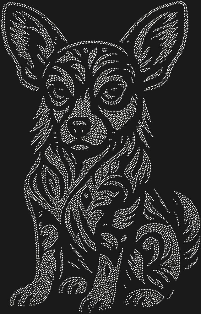Трафарет Чихуахуа — RHT_CHIHUAHUA1_SS3_CRYSTAL_AB
