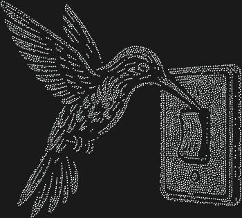 Rhinestone design "Hummingbird." 3705 rhinestones. An unusual and ironic image with a philosophical subtext—because sometimes it is lightness that can ignite the light within us.