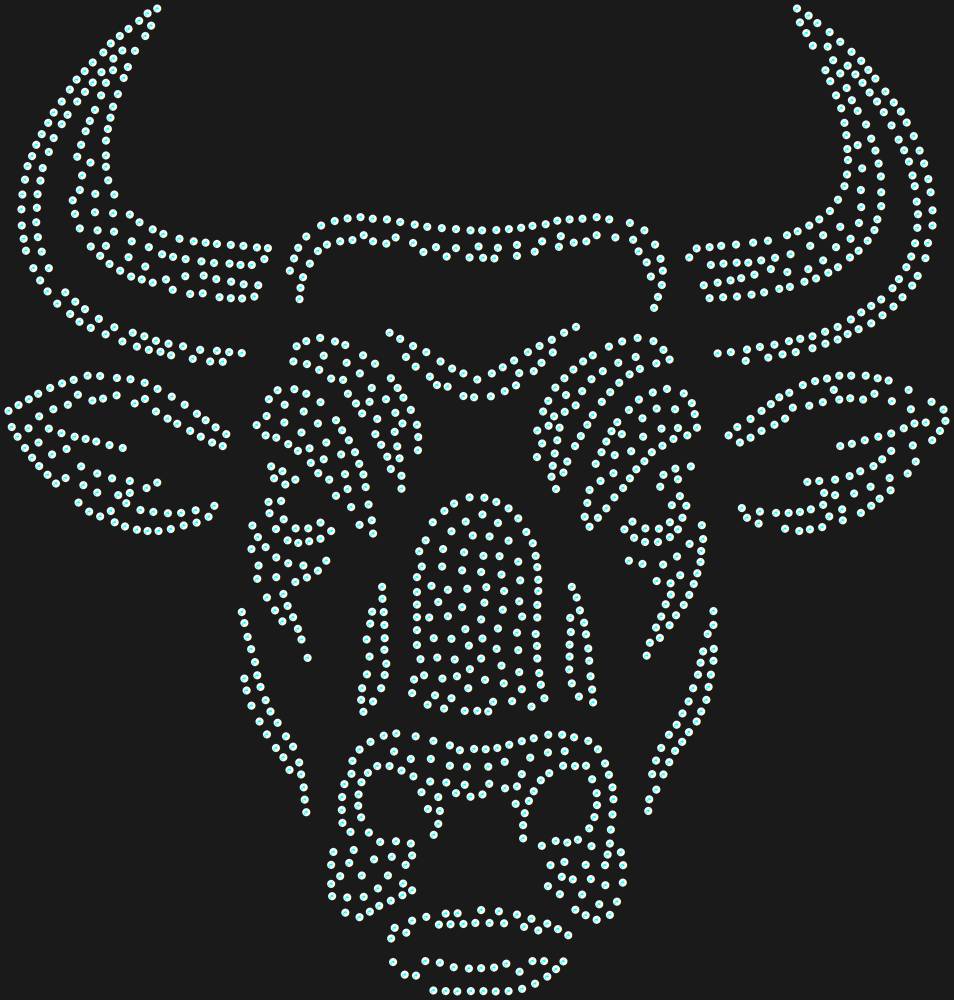 Трафарет Bull — RHT_BULL1_SS6_CRYSTAL_AB_DMC