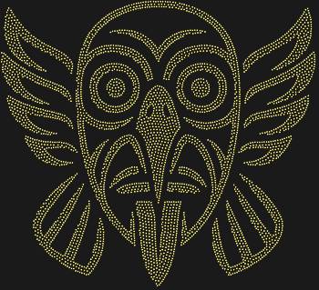 Рисунок из страз «Маска Человек-птица Меланезии»: 4528 искрящихся жемчужин оживляют таинственный образ, перенося в мир древних мифов и экзотических ритуалов.