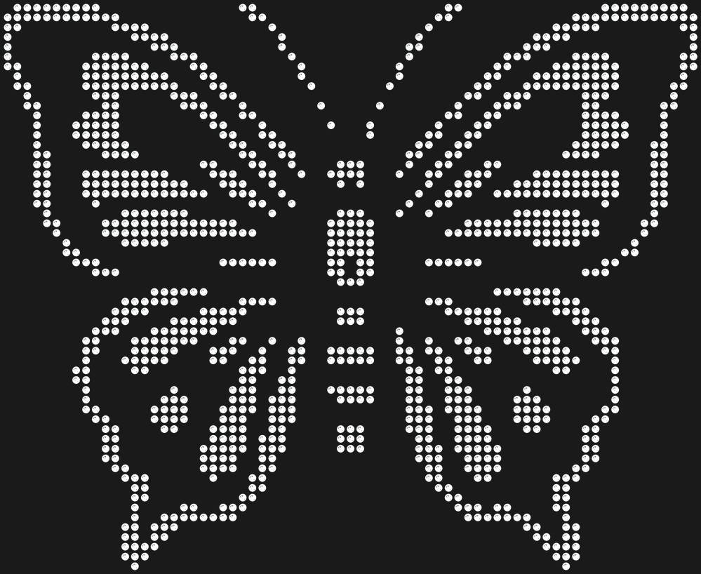 Трафарет Butterfly — RHT_BUTTERFLY2_SS10_CRYSTAL_CLEAR