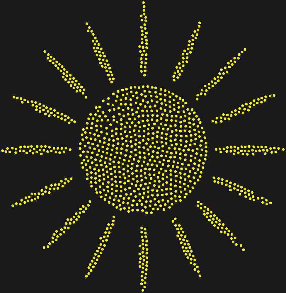 Трафарет Sun with rays — RHT_SUN1_SS16_CITRINE