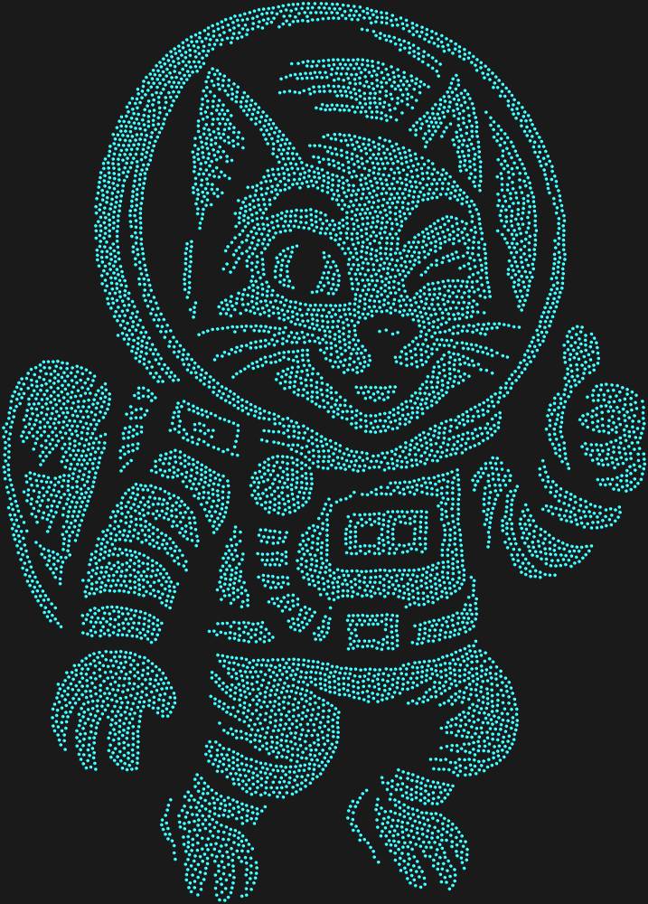 Трафарет Кот в космосе — RHT_CATSPACE1_SS3_AQUAMARINE