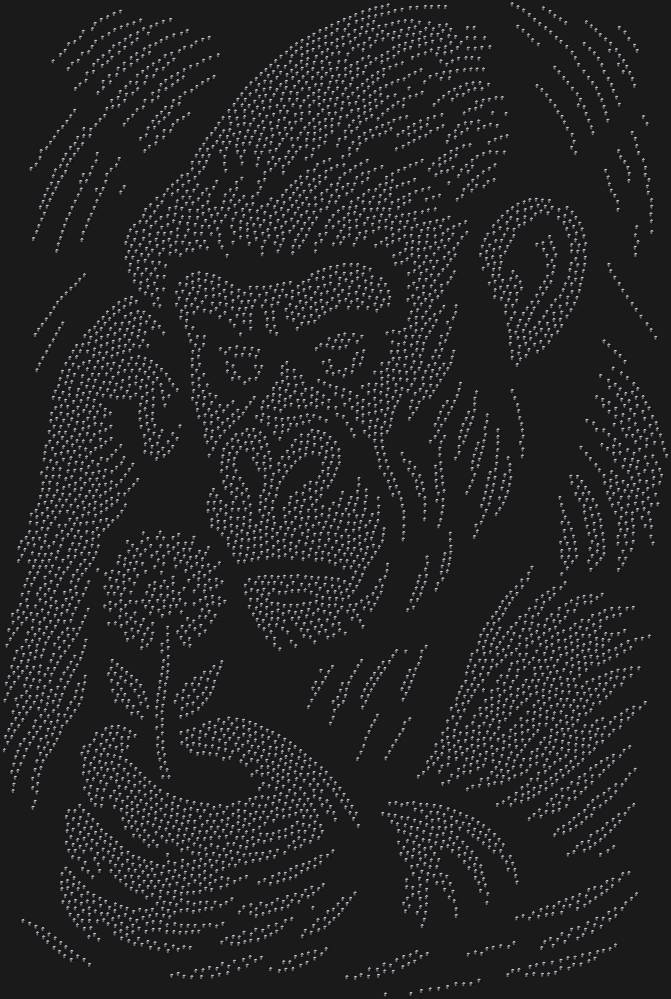 Трафарет Gorilla and flower — RHT_GORILLA1_SS3_JET_BLACK