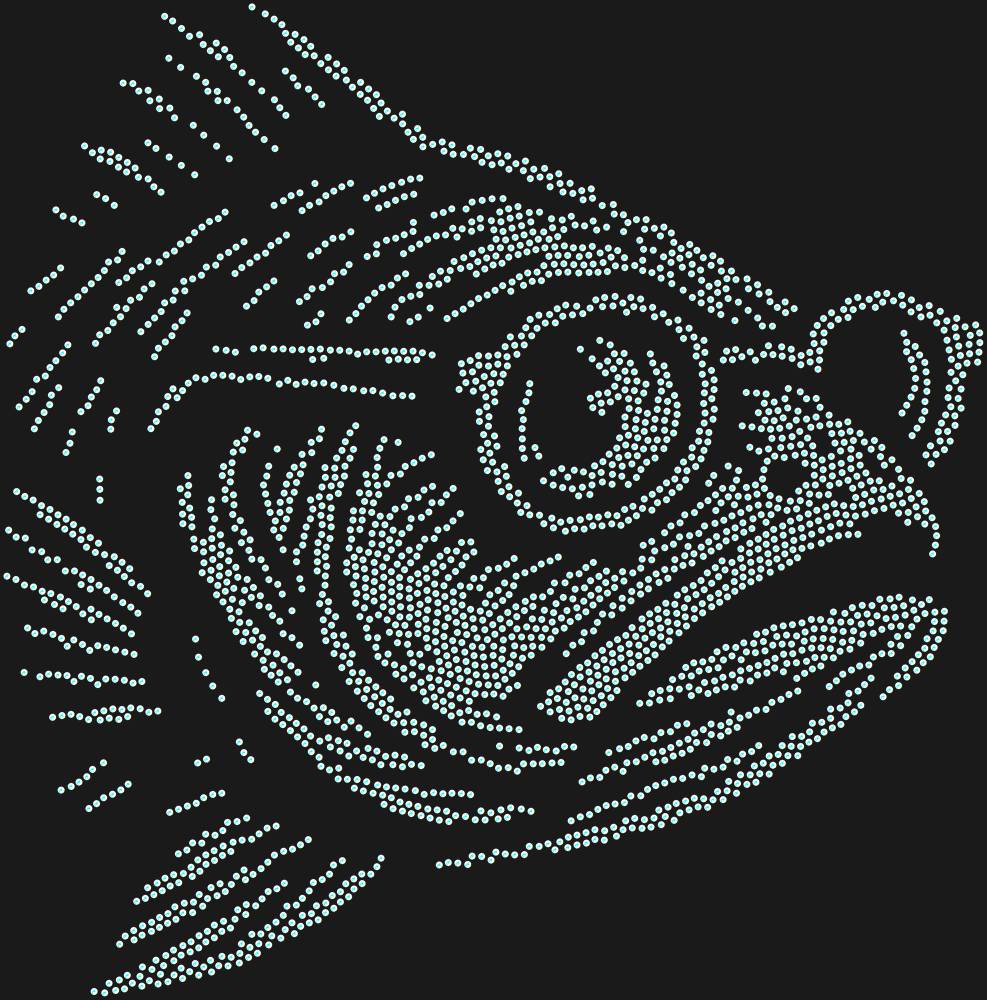 Трафарет Рыба в очках — RHT_FISHGLASS1_SS12_CRYSTAL_AB_DMC