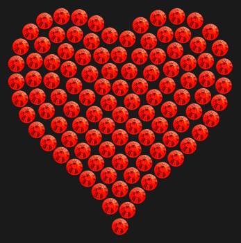 Rhinestone layout "Mini Heart". 108 rhinestones. This elegant mini heart design will fill your design with an atmosphere of warmth and gentle tenderness.