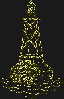 Rhinestone pattern "Beacon". 995 rhinestones. A silent symbol of the right course and stability — perfect for items in which you want to preserve the spirit of adventure and confidence.