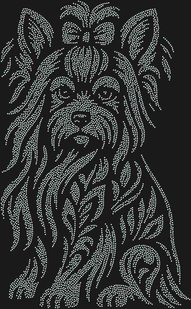 Трафарет Yorkshire Terrier — RHT_YORKSHIRETERRIER1_SS8_CRYSTAL_AB_DMC