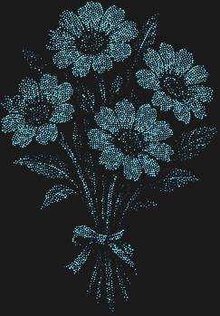 Трафарет из страз «Букет цветов», сотканный из 4892 сверкающих искр, подарит вашему миру нежное благоухание и заворожит невесомой грацией.