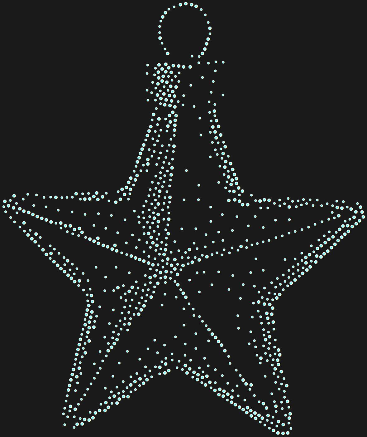 Трафарет Елочная игрушка звезда — STARCHRISTMAS1