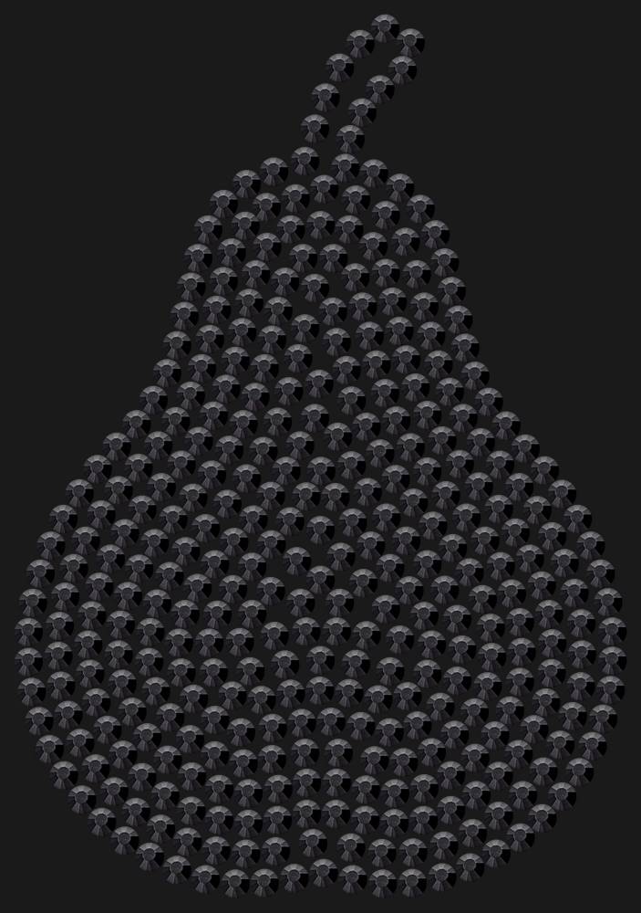 Трафарет Curved pear (plain) — RHT_PEAR1_SS16_JET_BLACK