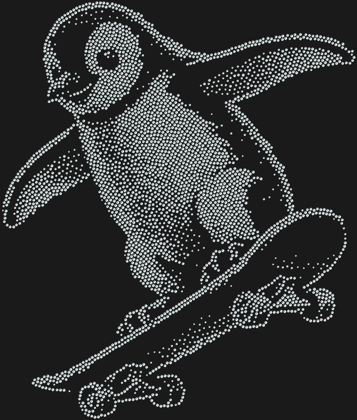 Трафарет Пингвин на скейте — PENGUINSKATE1