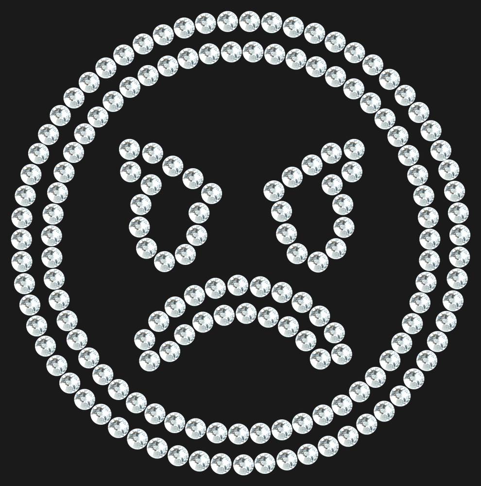 Трафарет Angry emoji — RHT_SMILE5_SS20_CRYSTAL_CLEAR