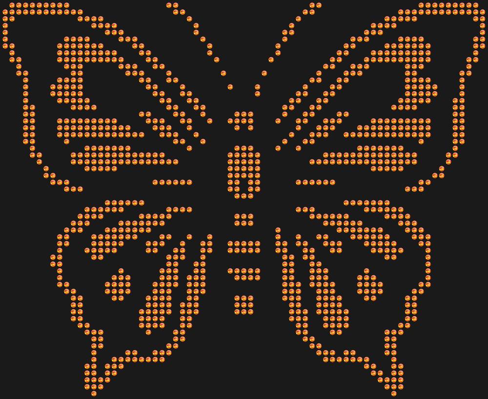 Трафарет Butterfly — RHT_BUTTERFLY2_SS16_RED_VOLCANO