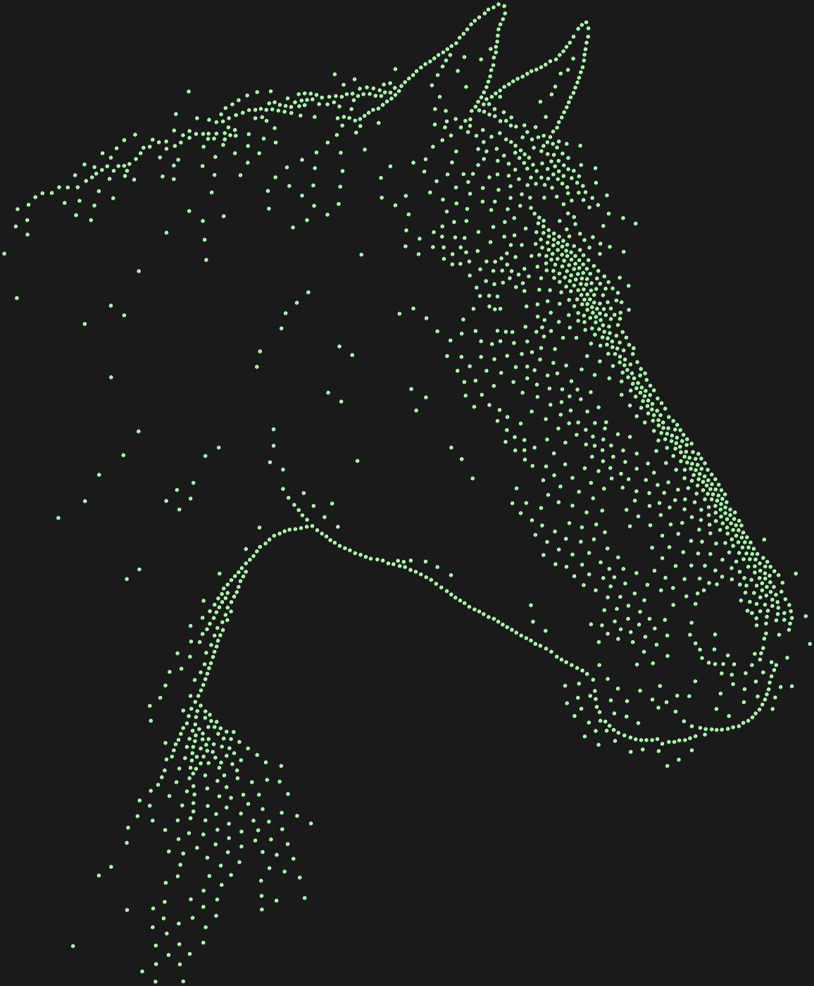 Трафарет Лошадь портрет — HORSEPORTRAIT2