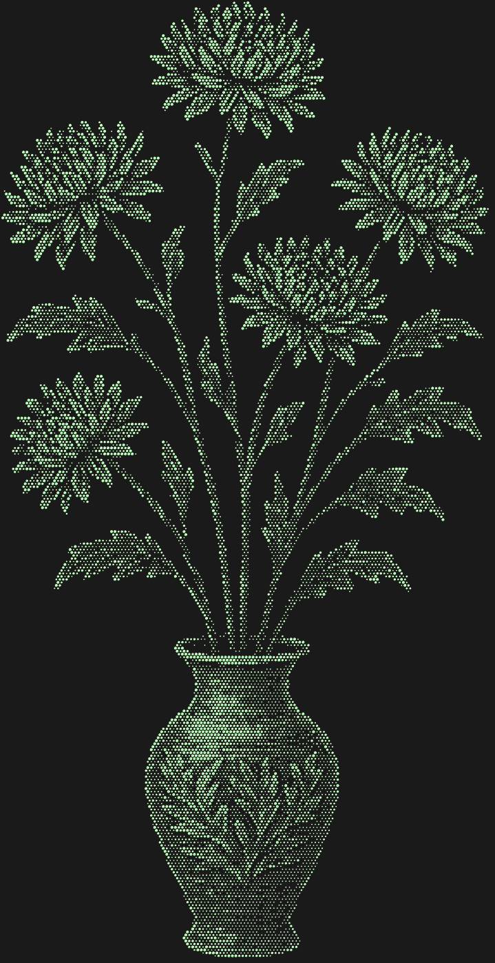 Трафарет Букет хризантем — CHRYSANTHEMUMVASE1