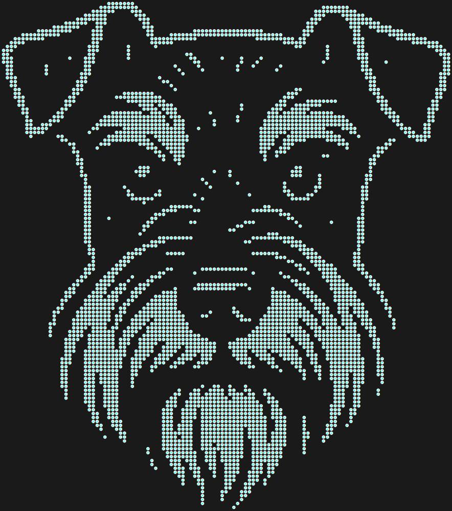 Трафарет Miniature Schnauzer — RHT_DOG1_SS6_CRYSTAL_AB_DMC