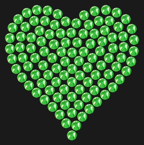 Трафарет Mini heart dense — RHT_HEART1_SS10_LT_PERIDOT