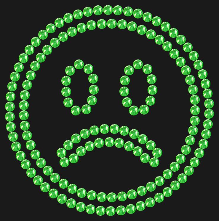 Трафарет Sad emoji — RHT_SMILE6_SS10_LT_PERIDOT